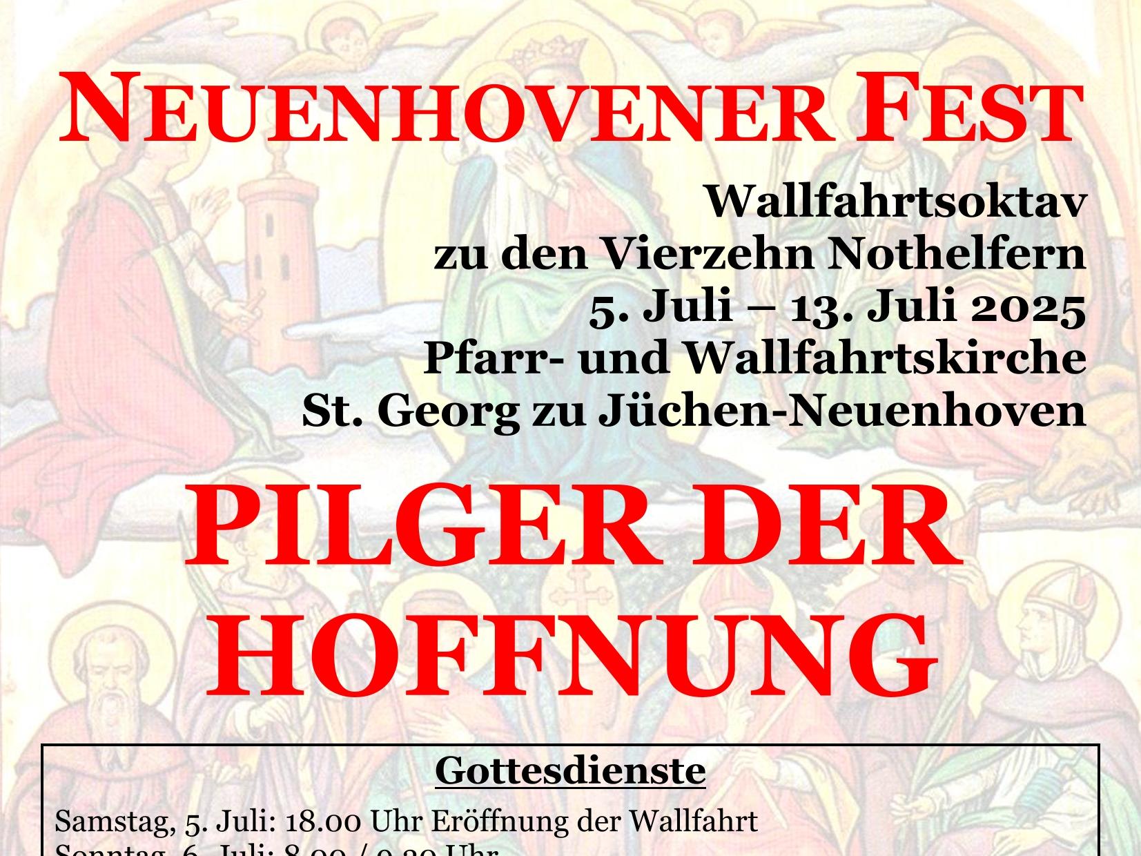 Neuenhoven Wallfahrt 2025 Plakat