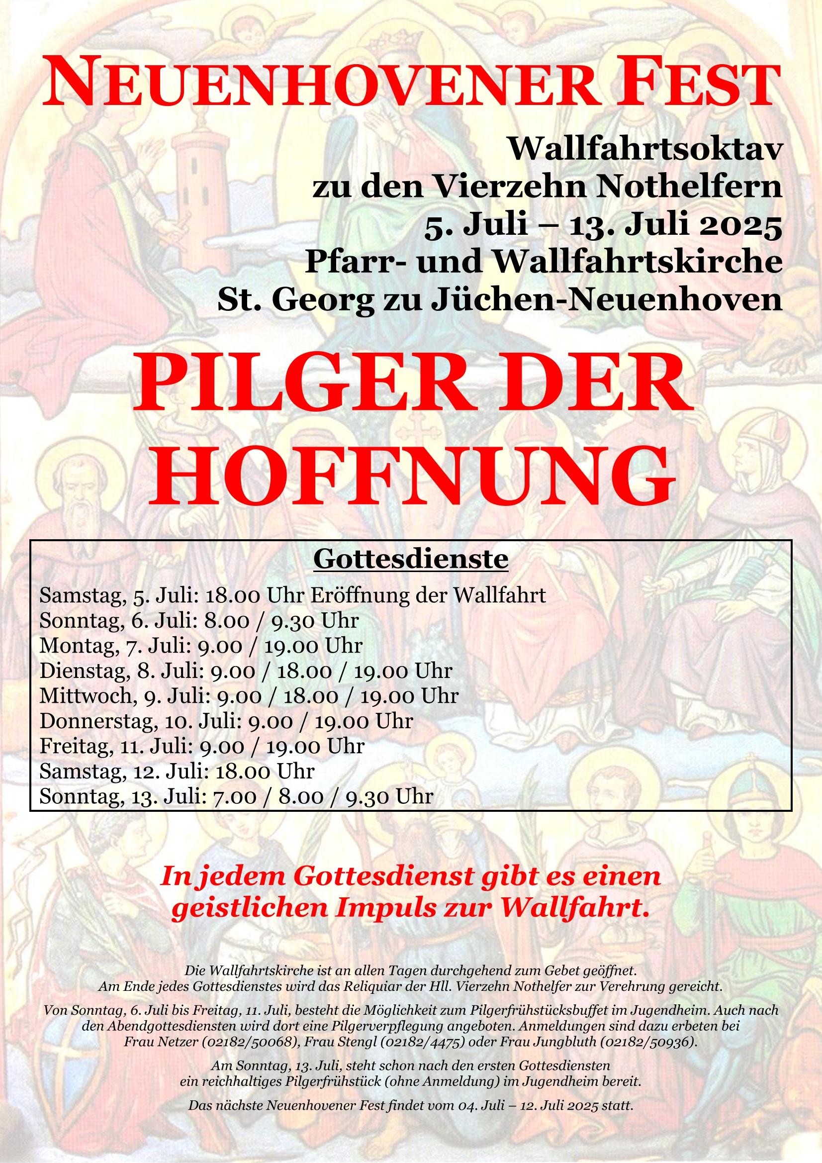 Neuenhoven Wallfahrt 2025 Plakat (c) U.C.