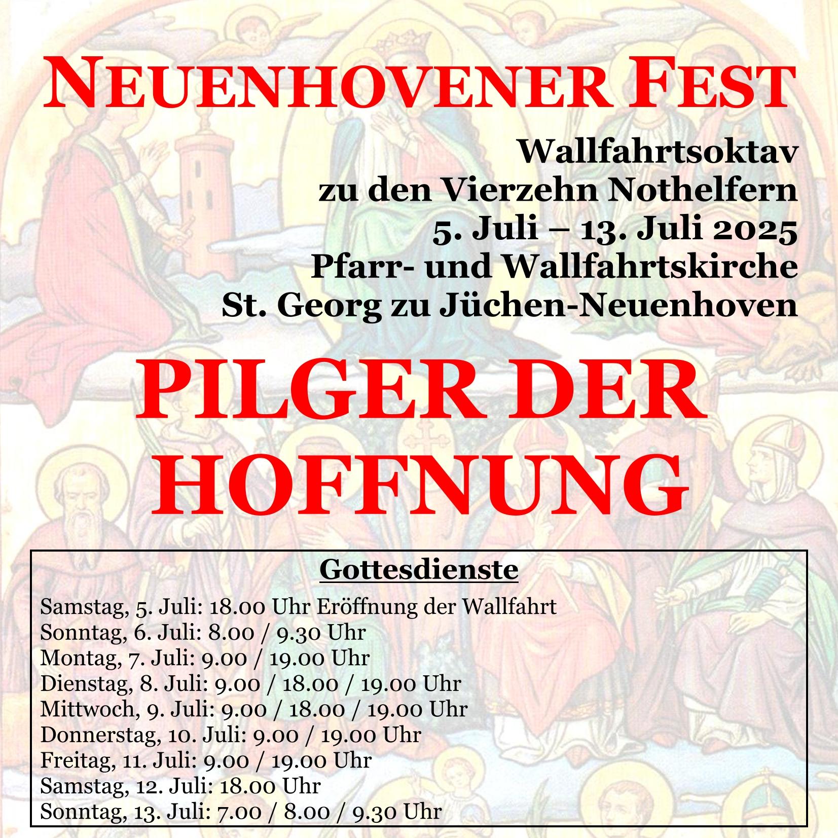 Neuenhoven Wallfahrt 2025 Plakat